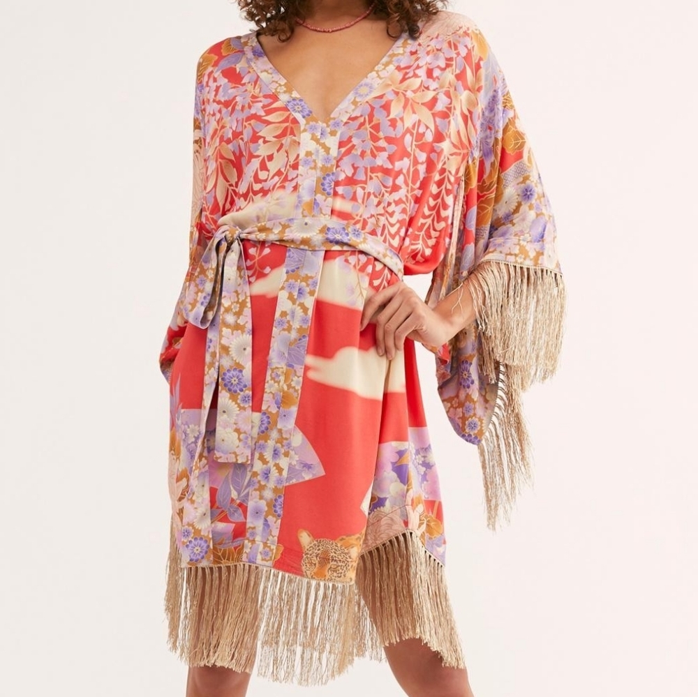 New spell x free people willow tassel mini dress M - Picture 9 of 11